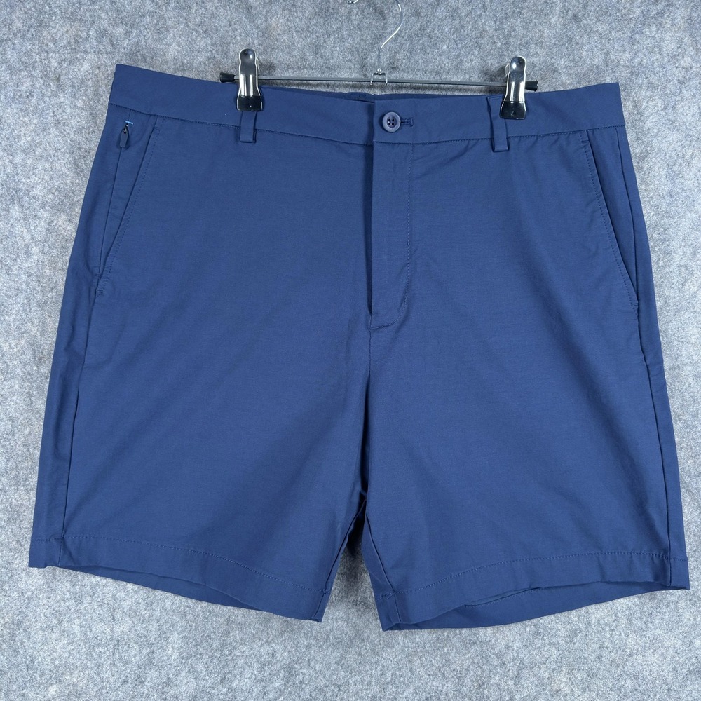 Vineyard Vines On-The-Go Shorts Mens 35 Blue OTG Chino 7 In Inseam Stretch